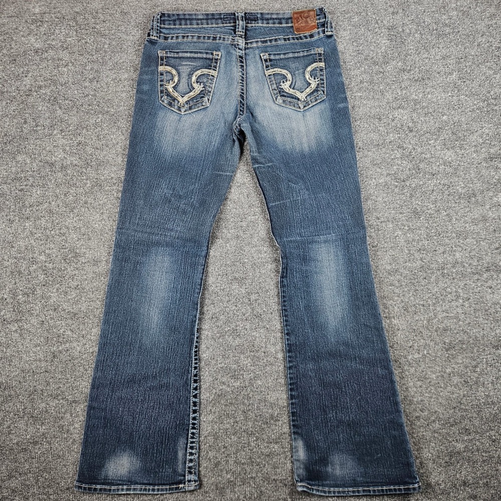 Big Star Maddie Mid Rise Fit Bootcut Jeans Women's 30L Dark Wash Stretch Western - Picture 8 of 13